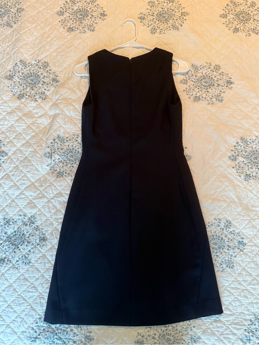 Tory Burch Navy Sleeveless Midi Dress with Gold Medallion Buttons - Picture 2 of 5